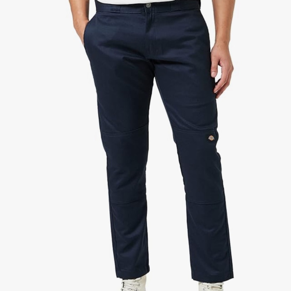 Men’s Dickies Skinny Straight Fit Double Knee Pants in Navy